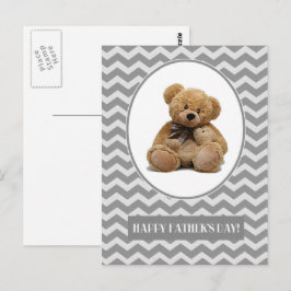 Cartão Postal Feliz Dia de os pais. Ursos de Teddy Bonitos