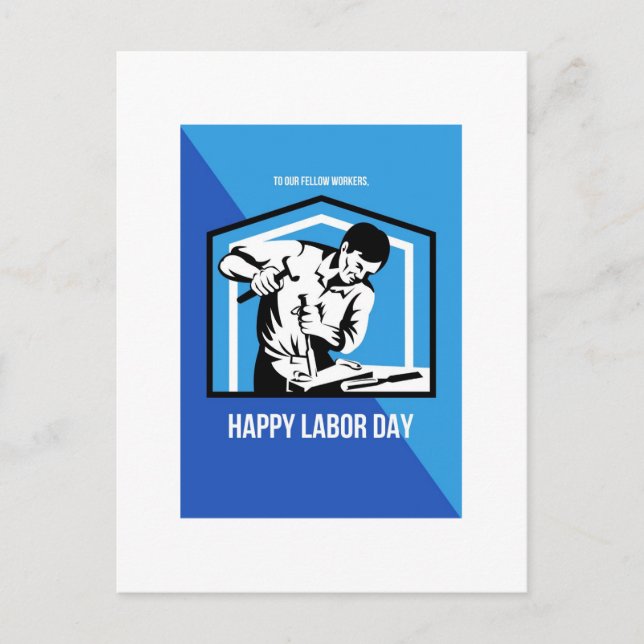 Cartão Postal Feliz Dia de Trabalho Fellow - Poster (Frente)