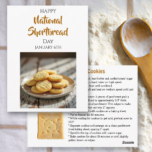 Cartão Postal Feliz Dia do Shortbread 6 de Janeiro