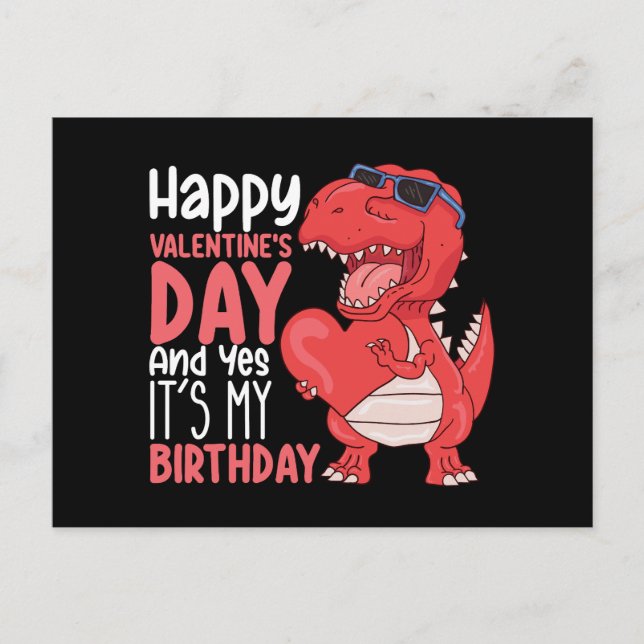 Cartão Postal Feliz Dia dos Namorados E Sim É o Meu Aniversário (Frente)