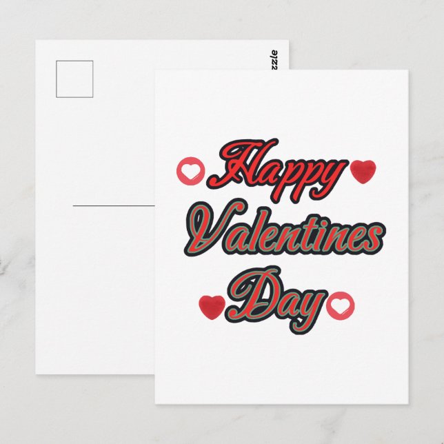 Cartão Postal Feliz Dia dos Namorados para presente (Frente/Verso)