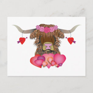 Cartão Postal Feliz Dia dos Namorados Vaca