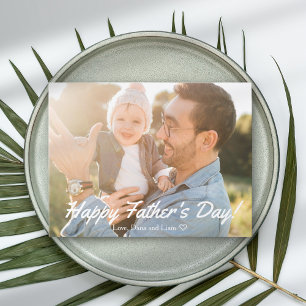 Cartão Postal Feliz Dia dos Pais Melhor Papai Foto de Saudação