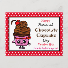 Cartão Postal Feliz Dia Nacional do Cupcake - 18 de outubro