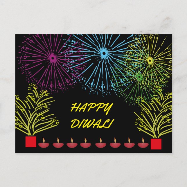 CARTÃO POSTAL FELIZ DIWALI (Frente)