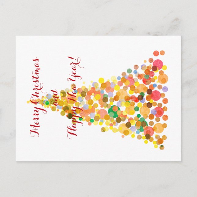 Cartão postal Feliz Feliz ano novo de Natal! (Frente)