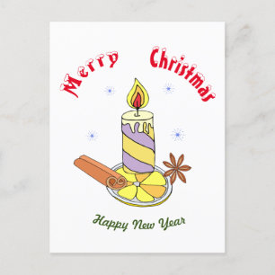 Cartão Postal Feliz Feliz ano novo de natal