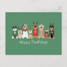 Cartão Postal Feliz Feliz Dia dos Cães Vermelhos