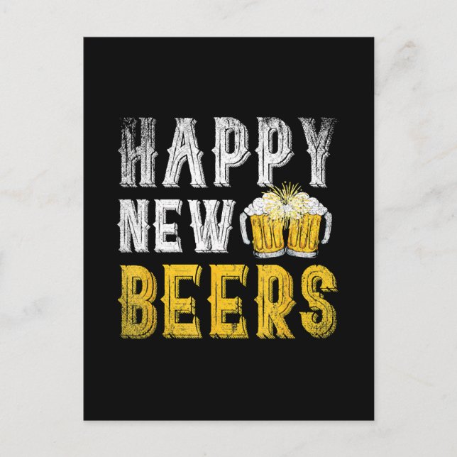 Cartão Postal Feliz Festa de Novas Beers (Frente)