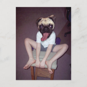 Cartão Postal Feliz garoto cabeça de vômito.