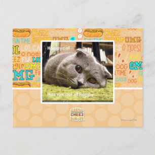 Cartão Postal Feliz gato, fora de felicidade