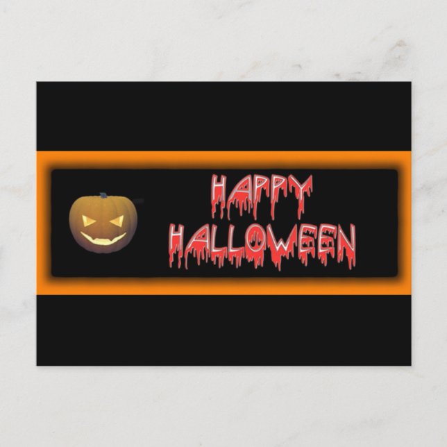 Cartão Postal Feliz Halloween (Frente)