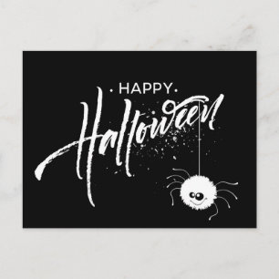 Cartão Postal Feliz Halloween Aranha