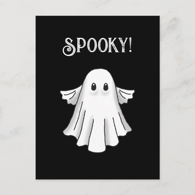 Cartão Postal Feliz Halloween Assustador (Frente)