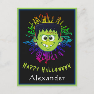 Cartão Postal Feliz Halloween Crianças Trick Trek Personalize