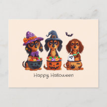 Feliz Halloween Dachshund Dogs