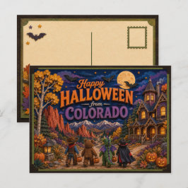 Cartão Postal Feliz Halloween Dos Miúdos do Colorado
