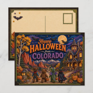Cartão Postal Feliz Halloween Dos Miúdos do Colorado