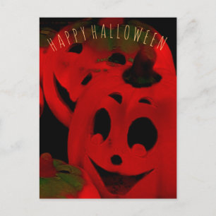 Cartão Postal Feliz Halloween Engraçado Scary Spooky Pumpkins