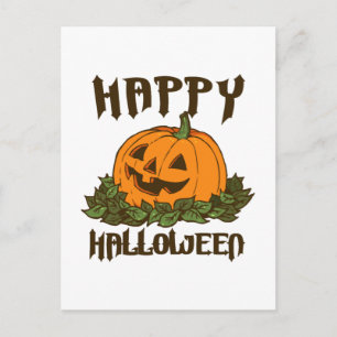 Cartão Postal Feliz Halloween Fantasia Divertida de Halloween