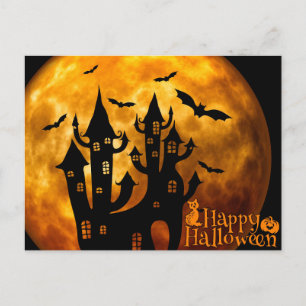 Cartão Postal Feliz Halloween (Lua Completa)