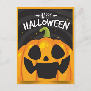 Cartão Postal Feliz Halloween Pumpkin