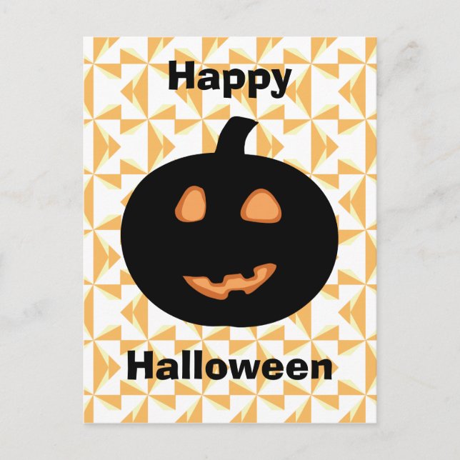 Cartão Postal Feliz Halloween Pumpkin (Frente)