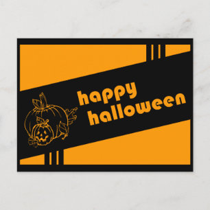 Cartão Postal feliz halloween : retro :