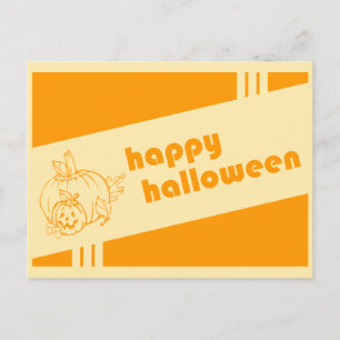 Cartão Postal feliz halloween : retro :