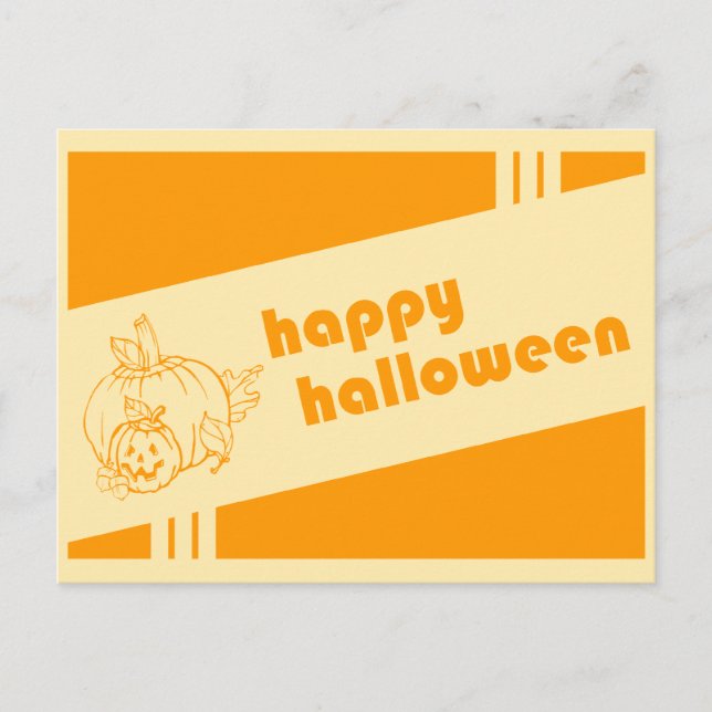 Cartão Postal feliz halloween : retro : (Frente)