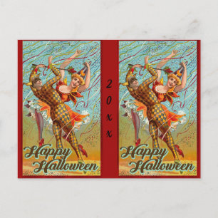 Cartão Postal Feliz Halloween Retro Poster