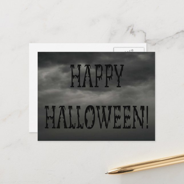 Cartão Postal Feliz Halloween Texto Deadworld (Frente/Verso In Situ)