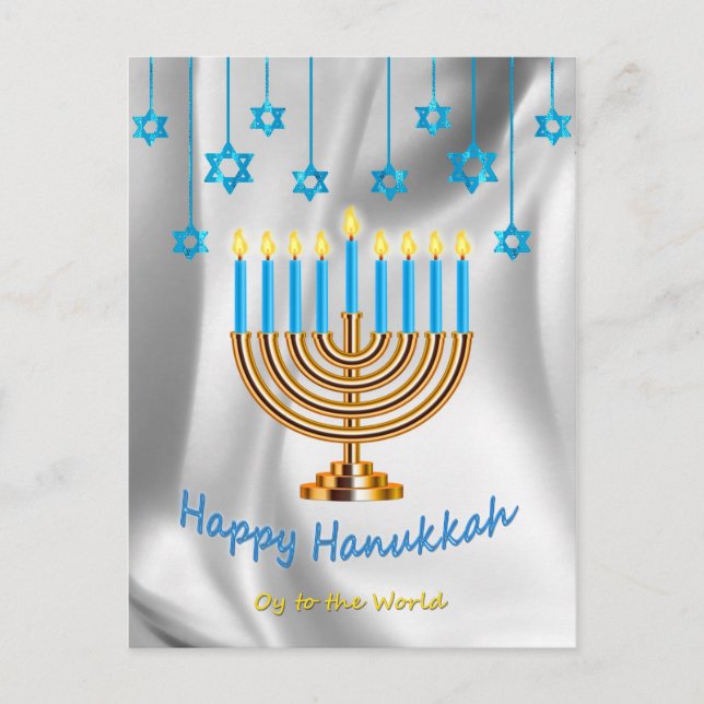 Cartão Postal Feliz Hanukkah (Frente)