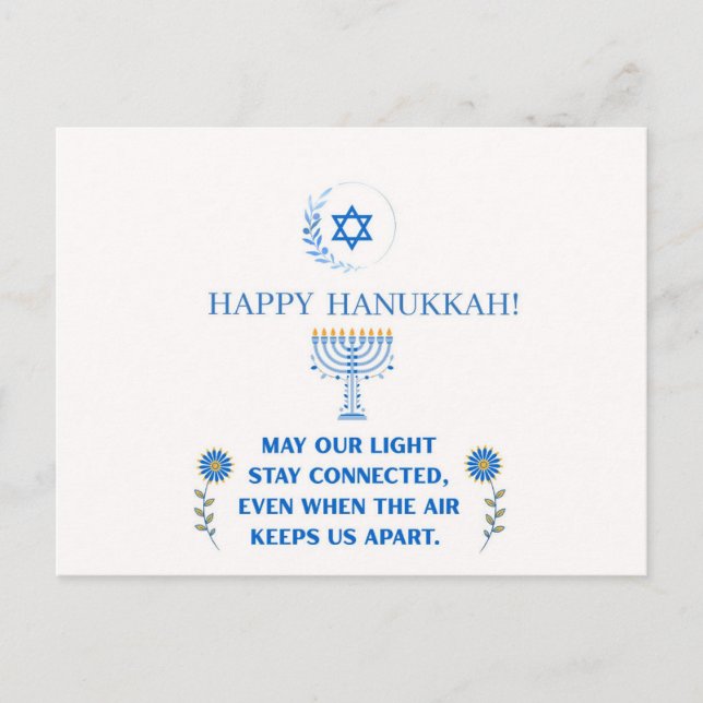 Cartão Postal Feliz Hanukkah! (Frente)