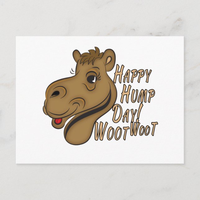 Cartão Postal Feliz Hump Day Woot Woot (Frente)