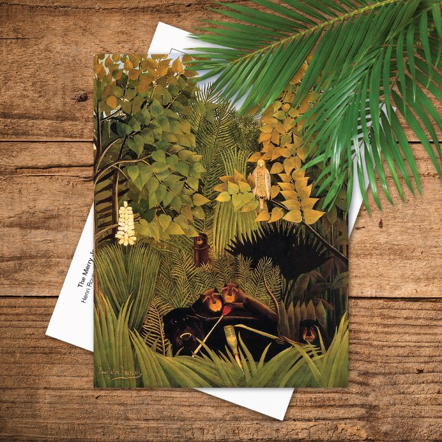Cartão Postal Feliz Jesters Gorillas Henri Rousseau (Criador carregado)