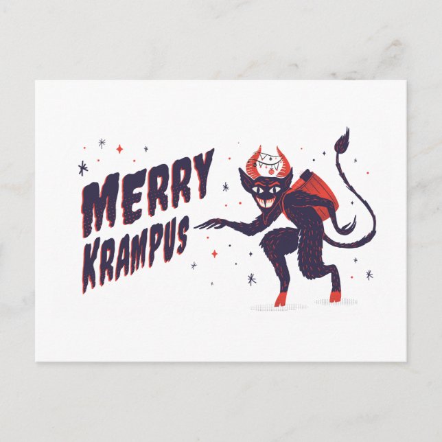 Cartão Postal Feliz Krampus (Frente)