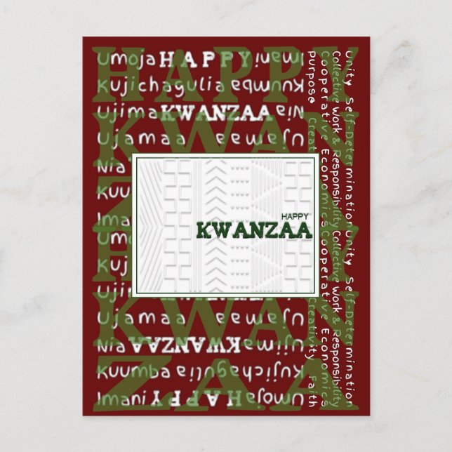 Cartão Postal Feliz Kwanzaa (Frente)