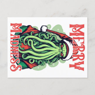 Cartão Postal Feliz Madness - Papais noeis Cthulhu encaram