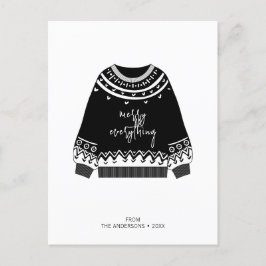 Cartão Postal Feliz Moderna Tudo Feriado de Natal