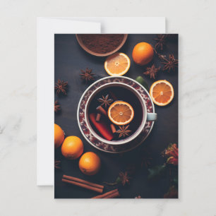 Cartão Postal Feliz & Mulled Cozy Holiday Drink