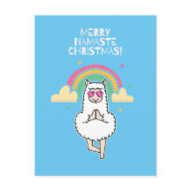 Feliz Namaste Christmas Aqua