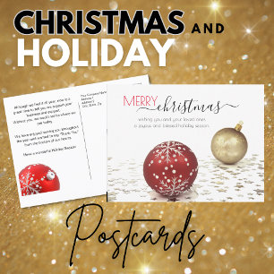 Cartão Postal Feliz Natal Agradecimento Personalizado