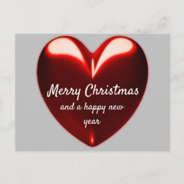 Cartão Postal Feliz Natal Amor coração