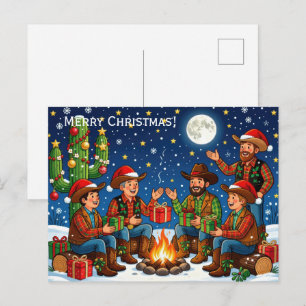 Cartão Postal Feliz Natal Caubói