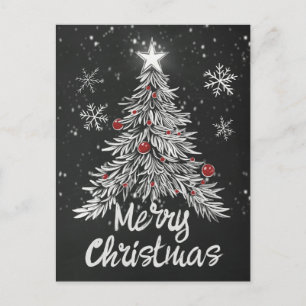 Cartão Postal Feliz Natal Chalkboard Rustic Home Decor