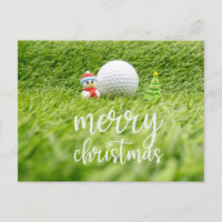 Feliz Natal com Snowman e Golf Ball