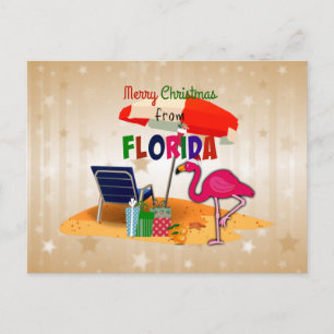 Cartão Postal Feliz Natal da Flórida