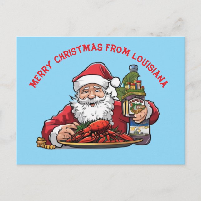 Cartão Postal Feliz Natal Da Louisiana (Frente)