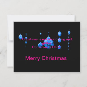 Cartão Postal Feliz Natal Dançando Balls Azul jGibney Zazzle